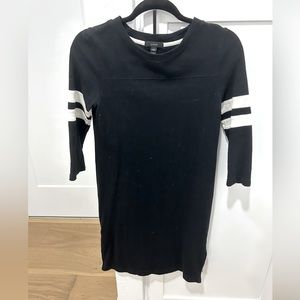 J Crew Black Side-Zip Varsity Dress Sporty Zipper